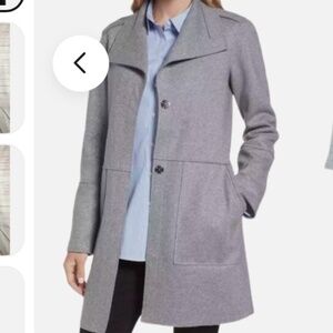 Kenneth Cole Wool Grey Dress Coat